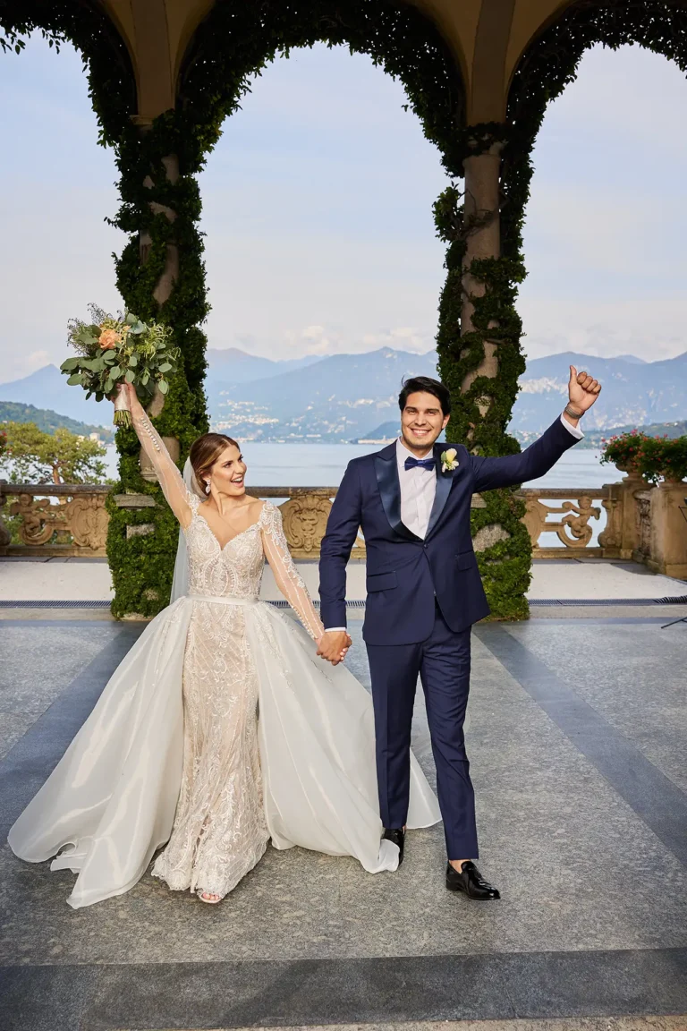 ecstatic couple just married