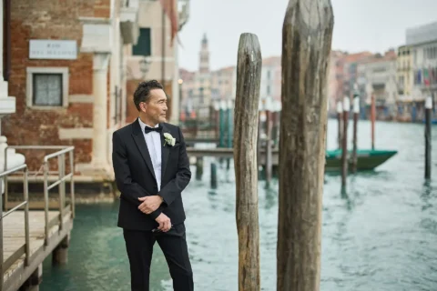 black tie venice elopement kelly fred