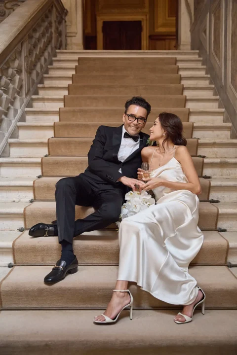 black tie venice elopement kelly fred