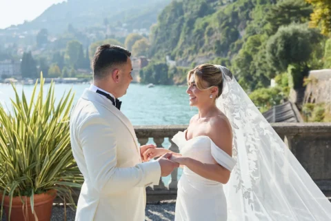 classic lake como elopement melissa eric