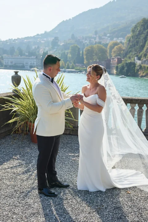 classic lake como elopement melissa eric