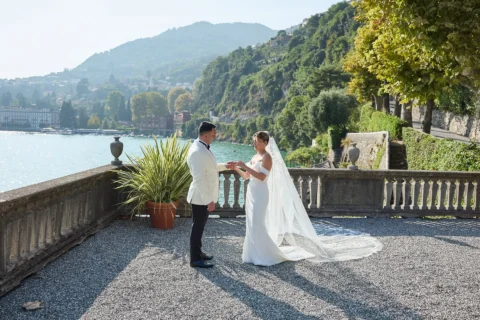 classic lake como elopement melissa eric