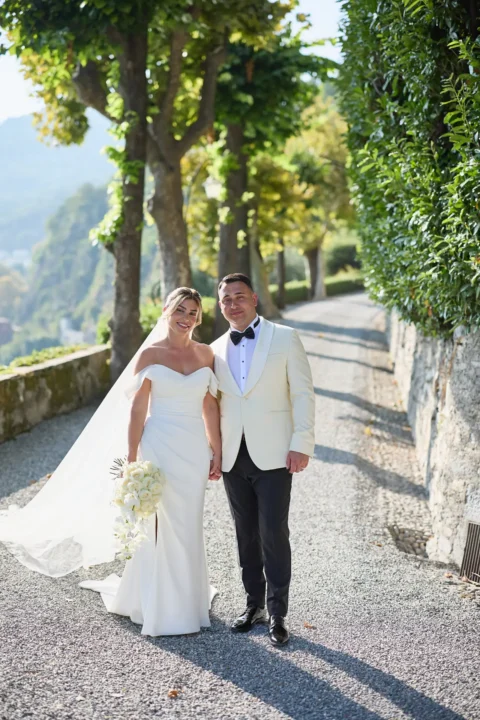 classic lake como elopement melissa eric