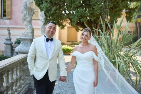 classic lake como elopement melissa eric