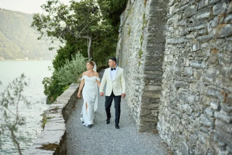 classic lake como elopement melissa eric