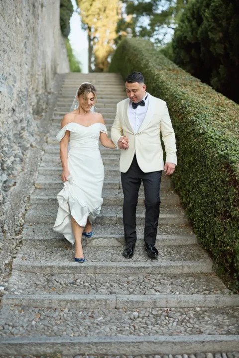 classic lake como elopement melissa eric