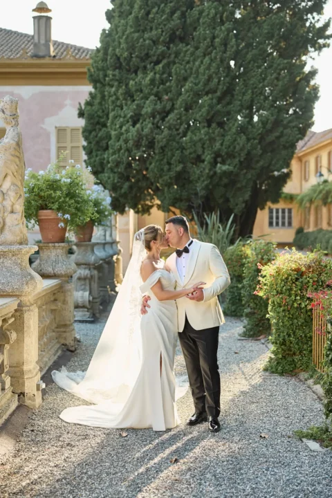 classic lake como elopement melissa eric