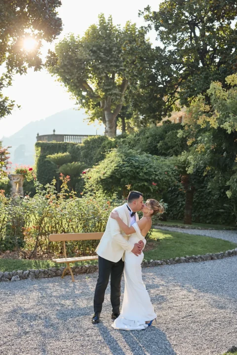 classic lake como elopement melissa eric