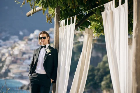 classic stylish positano elopement loran andrew