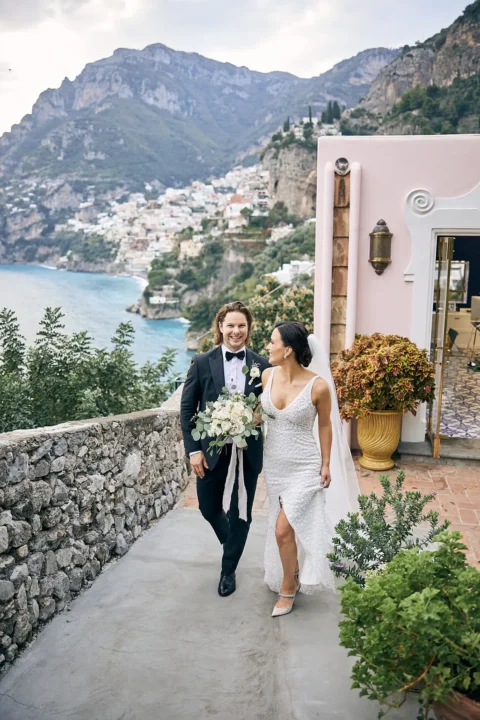 classic stylish positano elopement loran andrew