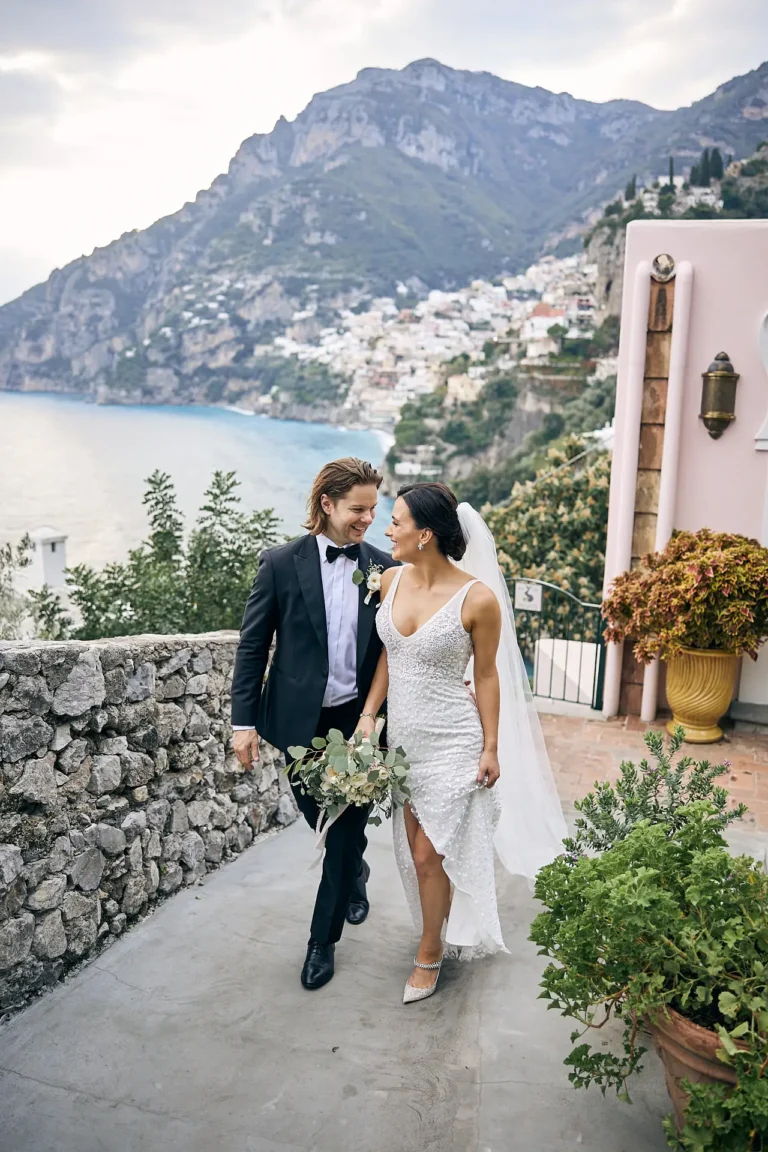 classic stylish positano elopement loran andrew