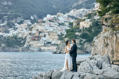 classic stylish positano elopement loran andrew