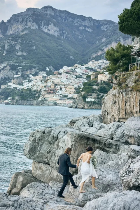classic stylish positano elopement loran andrew
