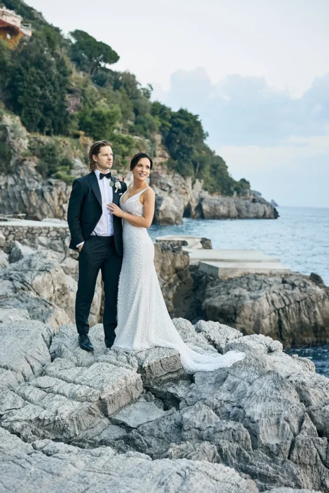 classic stylish positano elopement loran andrew