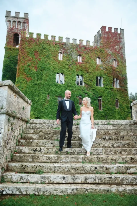 elegant castle elopement billie nick