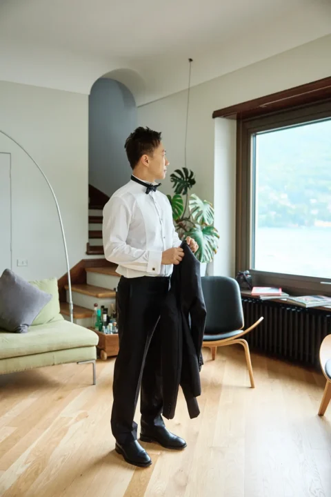 fun lake como wedding stephanie michael