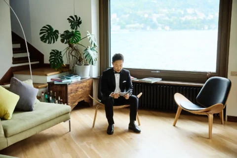 fun lake como wedding stephanie michael