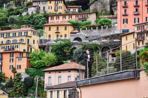 fun lake como wedding stephanie michael
