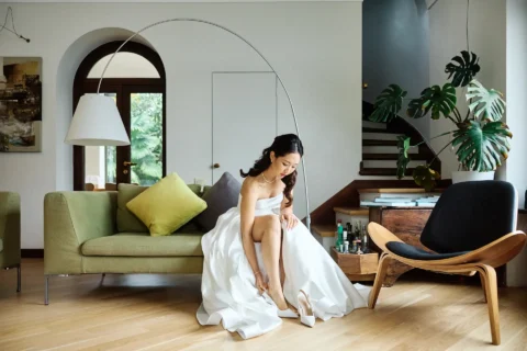 fun lake como wedding stephanie michael