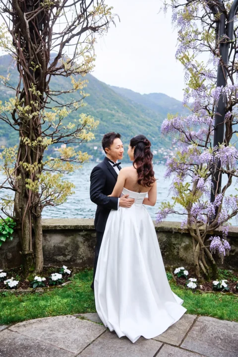 fun lake como wedding stephanie michael