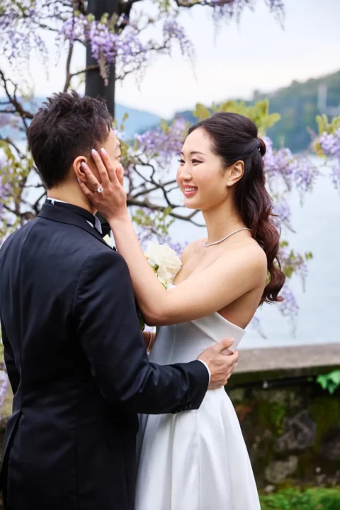 fun lake como wedding stephanie michael