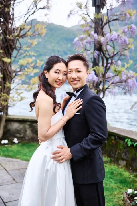 fun lake como wedding stephanie michael