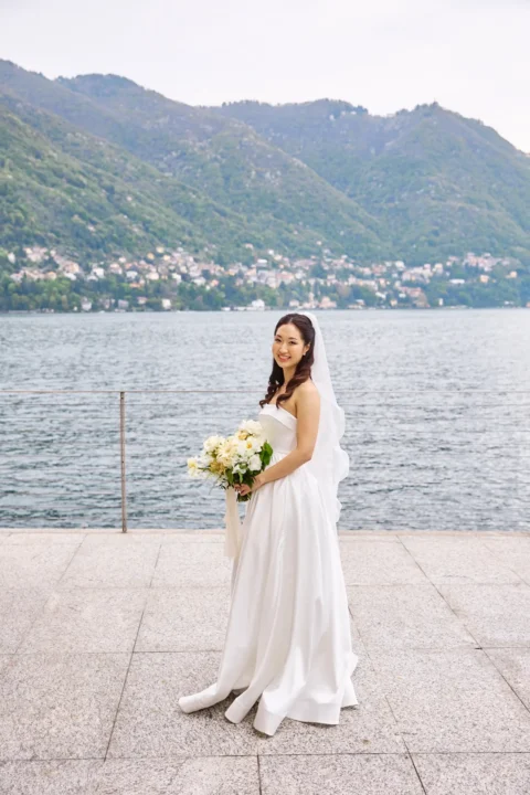 fun lake como wedding stephanie michael