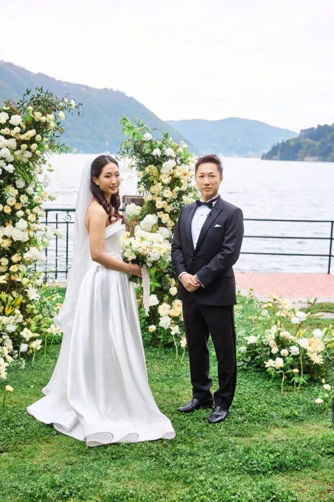 fun lake como wedding stephanie michael