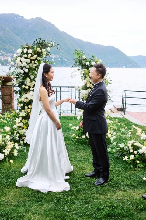 fun lake como wedding stephanie michael