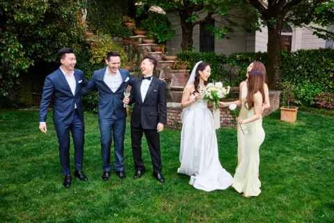 fun lake como wedding stephanie michael