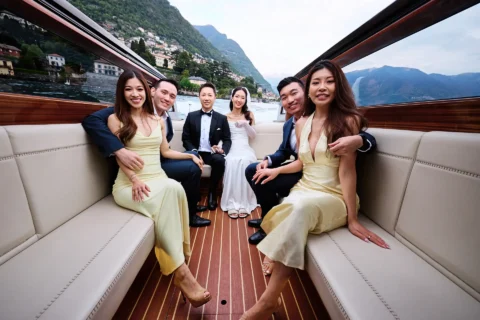 fun lake como wedding stephanie michael