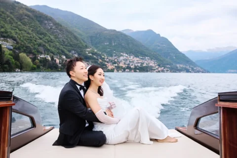 fun lake como wedding stephanie michael