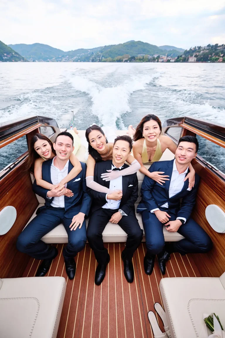 fun lake como wedding stephanie michael