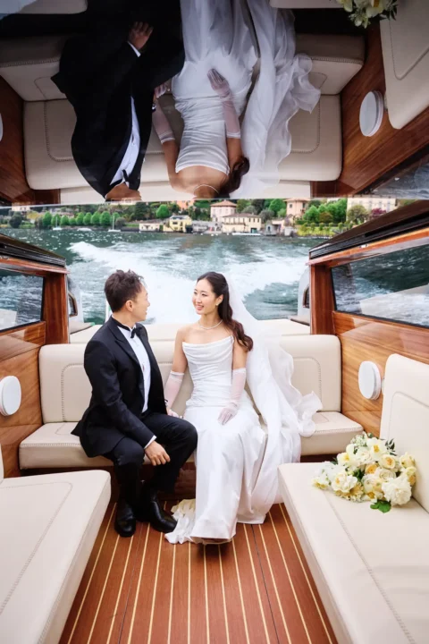 fun lake como wedding stephanie michael