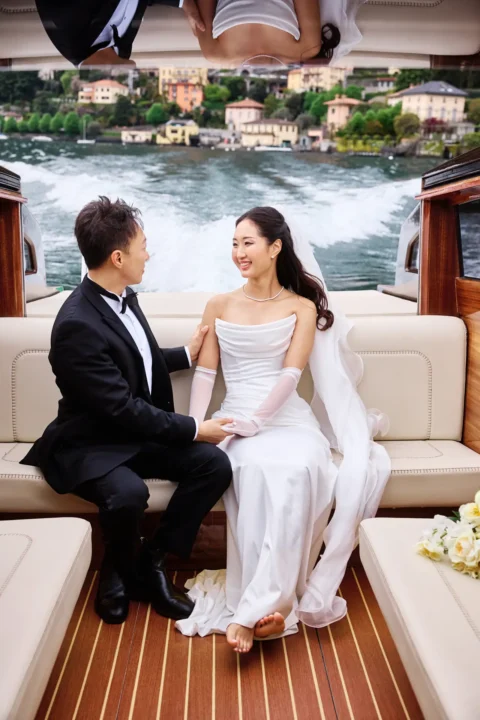 fun lake como wedding stephanie michael