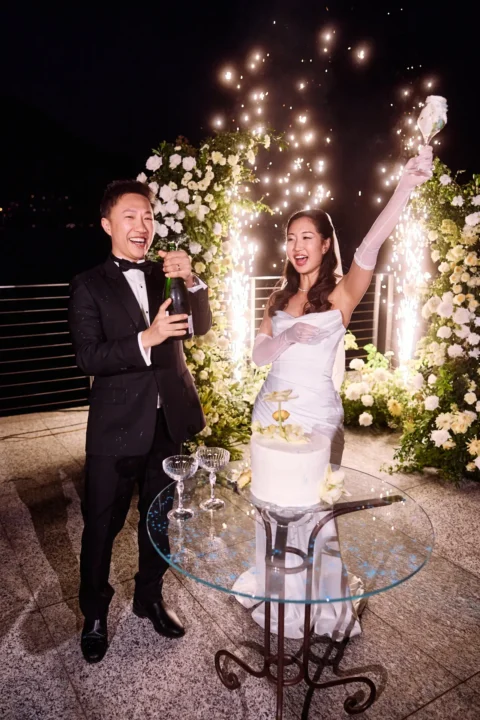 fun lake como wedding stephanie michael