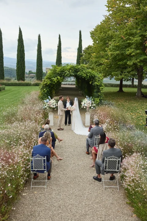 intimate tuscan celebration gabrielle nick