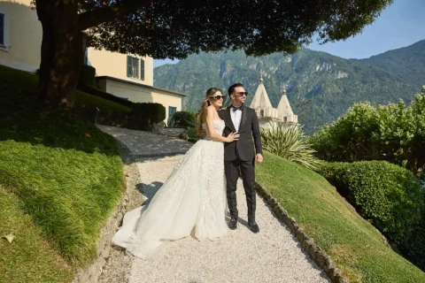 romantic lake como elopement tannaz david