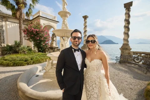 romantic lake como elopement tannaz david